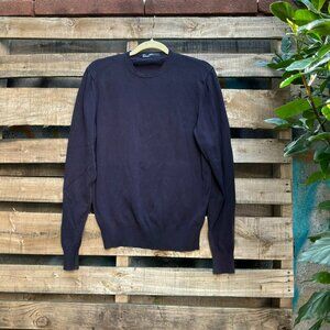 ZARA Basic Navy Blue Crewneck Sweater